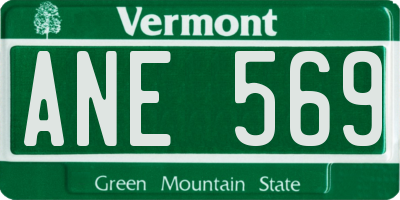 VT license plate ANE569
