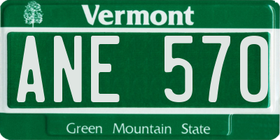 VT license plate ANE570