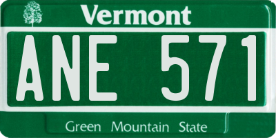 VT license plate ANE571