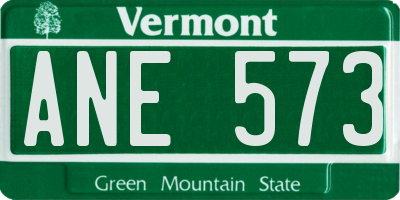 VT license plate ANE573