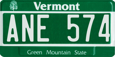 VT license plate ANE574