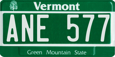 VT license plate ANE577
