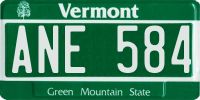 VT license plate ANE584