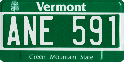 VT license plate ANE591