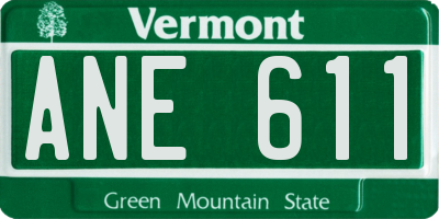 VT license plate ANE611