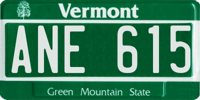 VT license plate ANE615