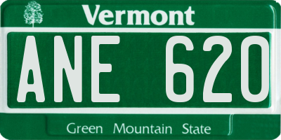 VT license plate ANE620
