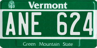VT license plate ANE624