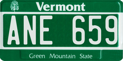 VT license plate ANE659