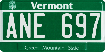 VT license plate ANE697