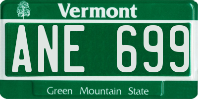 VT license plate ANE699