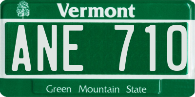 VT license plate ANE710