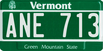 VT license plate ANE713