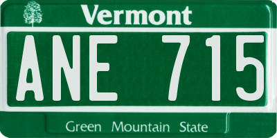 VT license plate ANE715