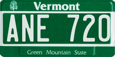 VT license plate ANE720