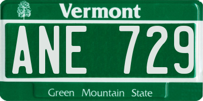 VT license plate ANE729