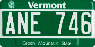 VT license plate ANE746