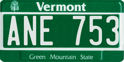 VT license plate ANE753