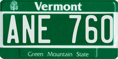 VT license plate ANE760