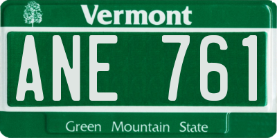 VT license plate ANE761