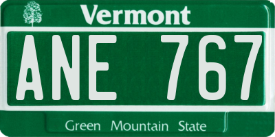 VT license plate ANE767