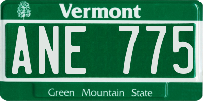 VT license plate ANE775