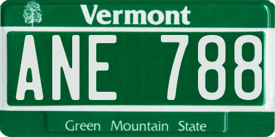 VT license plate ANE788