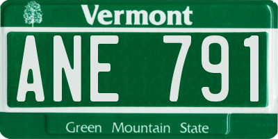 VT license plate ANE791