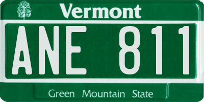 VT license plate ANE811