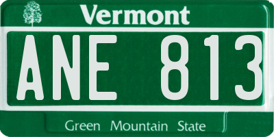 VT license plate ANE813