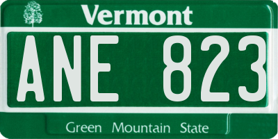 VT license plate ANE823