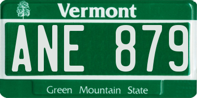 VT license plate ANE879