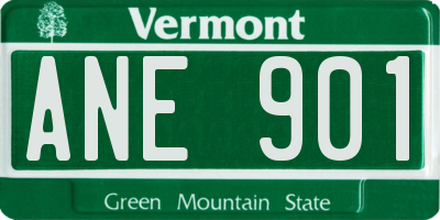 VT license plate ANE901