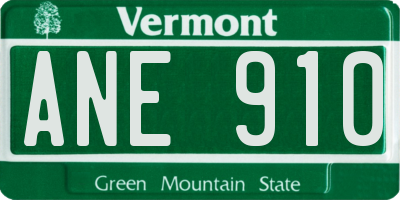 VT license plate ANE910