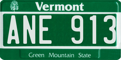 VT license plate ANE913