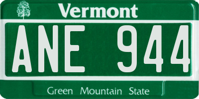 VT license plate ANE944