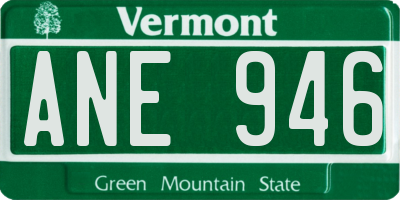 VT license plate ANE946