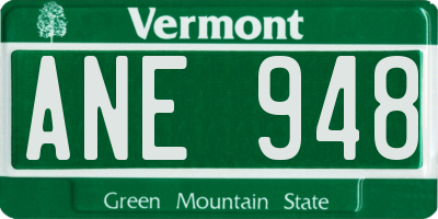 VT license plate ANE948