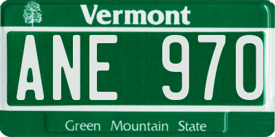 VT license plate ANE970