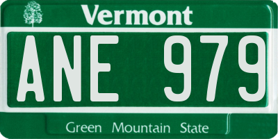 VT license plate ANE979