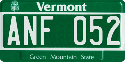 VT license plate ANF052