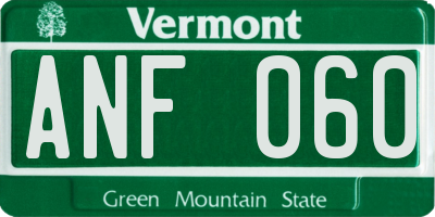 VT license plate ANF060