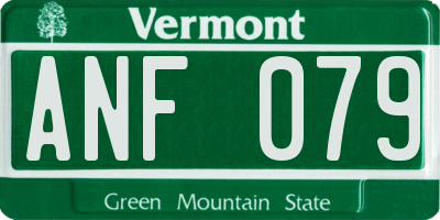 VT license plate ANF079