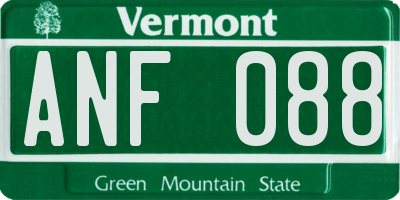 VT license plate ANF088