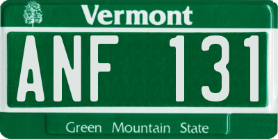 VT license plate ANF131
