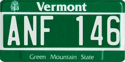 VT license plate ANF146