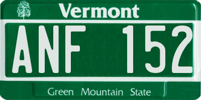 VT license plate ANF152