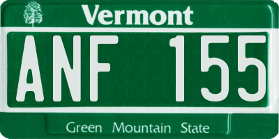 VT license plate ANF155