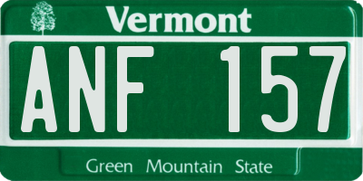 VT license plate ANF157