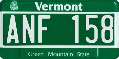 VT license plate ANF158